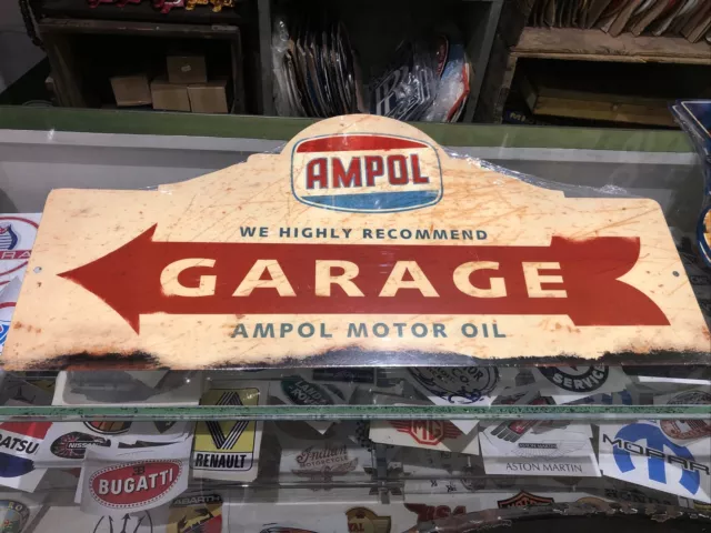 Ampol Garage Motor Oil Repro Metal Sign