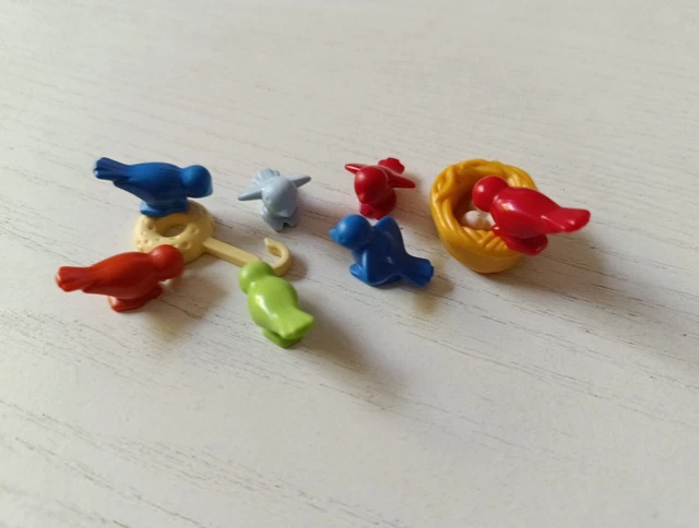 5 Figurines PLAYMOBIL Oiseaux Et Arbre - Thème Campagne/forêt - Occasion - Origine Allemagne