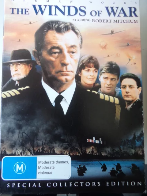 THE WINDS OF WAR (Robert Mitchum) - Complete 6 x DVD Set Exc Cond! Herman Wouk