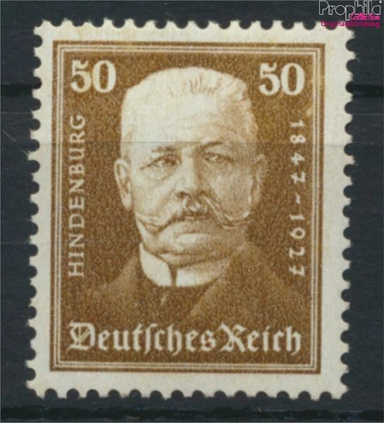 Allemand Empire 406 avec charnière 1927 hindenburg (9476558