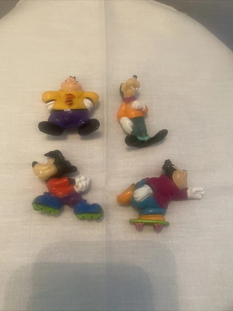 1992 Disney Goof Troop 4 Figure Set Pete Goofy PJ & Max