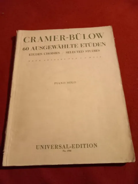 Notas piano Cramer-Bülow 60 estudios seleccionados suministro: bueno