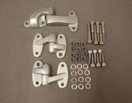 LAND ROVER DEFENDER REAR END DOOR HINGE KIT & STAINLESS STEEL NUTS