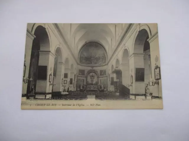 Cpa Val De Marne 94 Choisy Le Roi Interieur De L'eglise