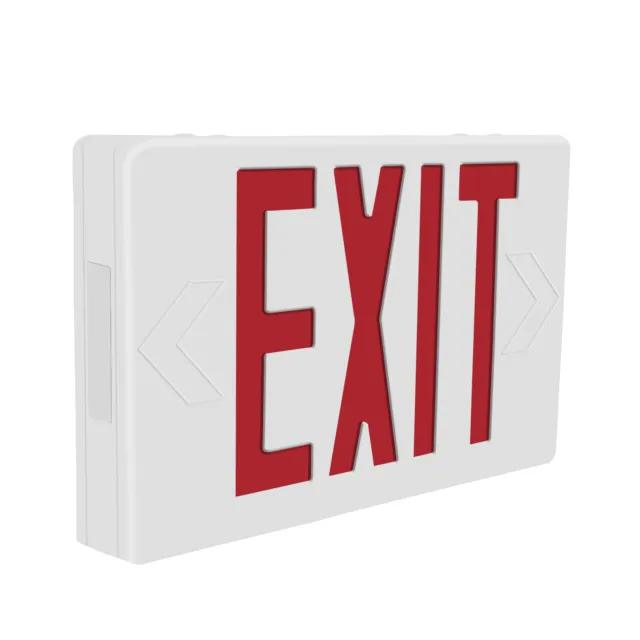 LED Exit Sign Emergency Light Compact Combo Double/single face w/Battery Backup