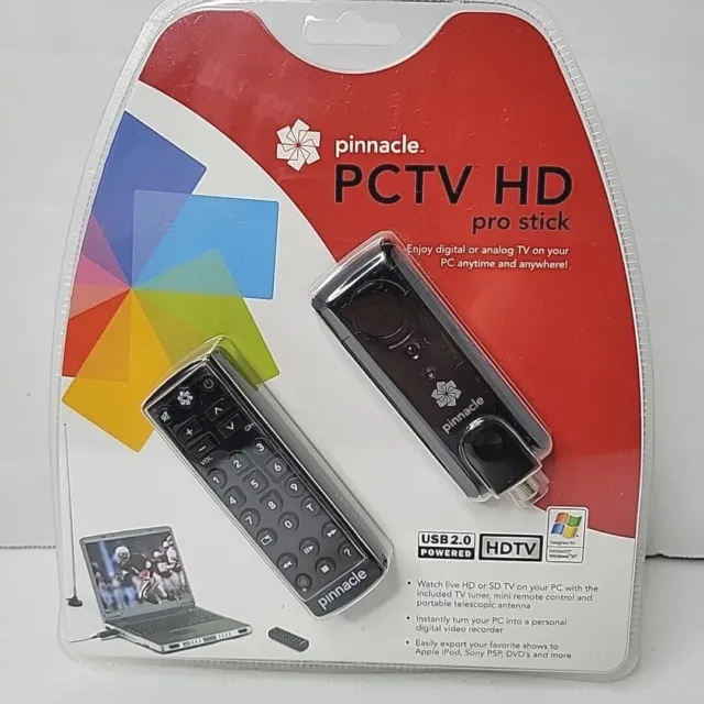 Pinnacle PCTV HD Pro Stick USB 2.0 HDTV Tuner For Digital Or Analog TV On PC NEW