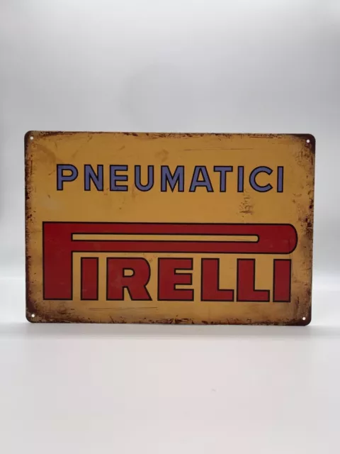 Blechschild Pirelli 20x30cm Nostalgie Retro Reklame Vintage Geschenk Deko