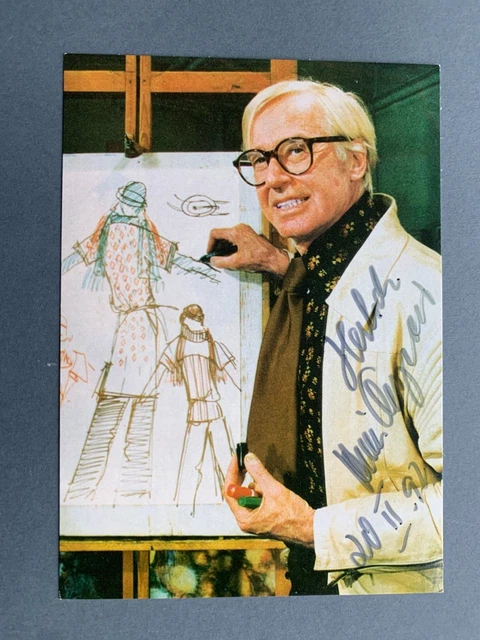 HEINZ OESTERGAARD (†2004) 'deutscher Modedesigner'  signed Autogrammkarte 10x15