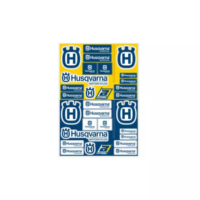 Motocross MX Aufkleber Dekor Husqvarna Factory Racing Sticker Set Kit Blau Gelb