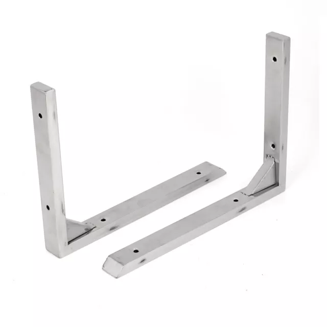 20cmx15cm Pared Acero Inoxidable Soporte Ángulo Recto Soportes De Estante 2pcs