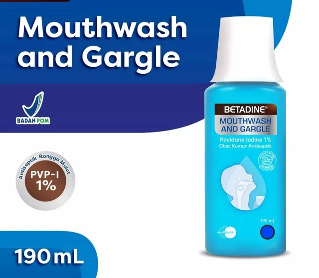 BETADINE GARGLE MOUTHWASH 190ml (Mouth Sore Throat,ulcer,swollen gum