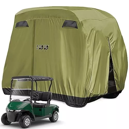 10L0L 4 Passengers Golf Cart Cover Fits EZGO/Club Car/Yamaha, 400D Waterproof