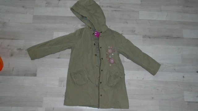 Manteau Parka Fille 11 Ans Sergent Major - Bleu, Mi-saison, Coupe-vent Avec Doublure, Très Bon état