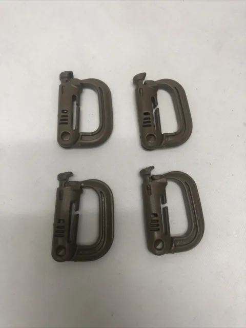 ITW Nexus MOLLE Grimloc Carabiner 4 pack USMC COYOTE USA Made Grimlock Carabiner