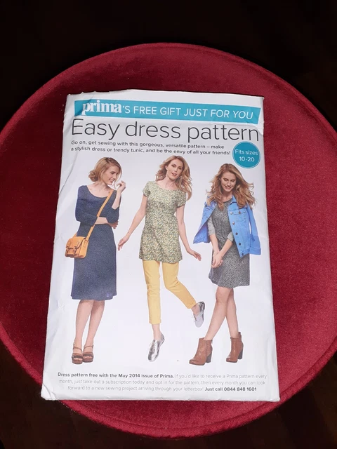 PRIMA SEWING PATTERN Easy T-shirt DRESS PATTERN SIZES 10-20, Opened But ...