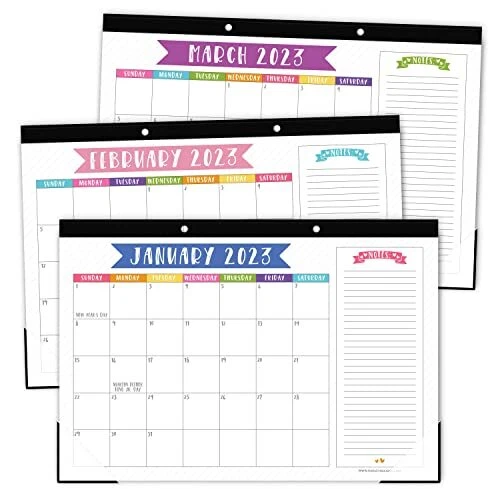COLORFUL LARGE DESK Calendar 20232024 Calendar Desk Pad 18 Month