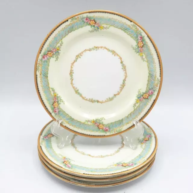 Noritake Morimura Decorata N352 Cena Cina Pane & Burro Piatto Set Di 4 16.5cm