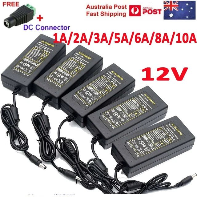 DC/AC 5V/12V LED Power Supply Charger Transformer  1A/2A/3A/5A/8A/10A Adapter