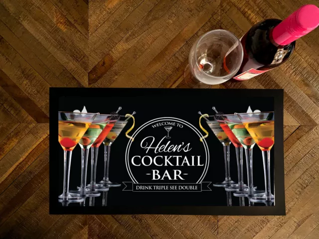 Personnalisé Barre Chemin Tapis - Avec N'Importe Quel Nom Cocktail Maison