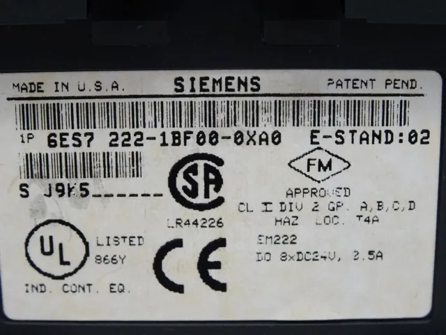 Siemens EM222 6ES7222-1BF00-0XA0/6ES7 222-1BF00-0XA0 5
