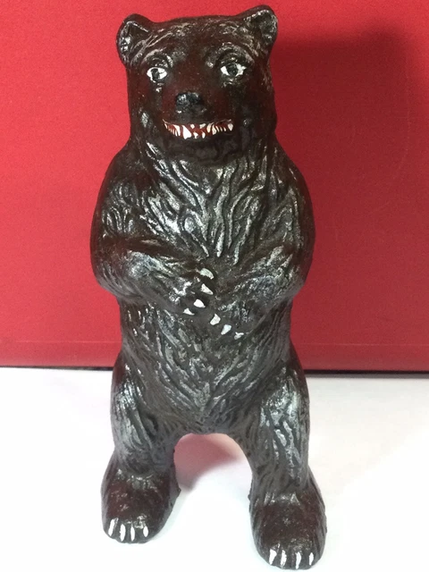 Standing Brown Bear Die Cast Iron Coin Piggy Bank