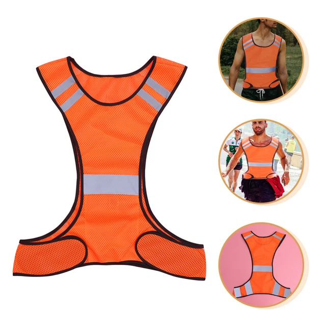 Gilet riflettente giubbotto da corsa ben visibile giubbotto da donna arancione signorina