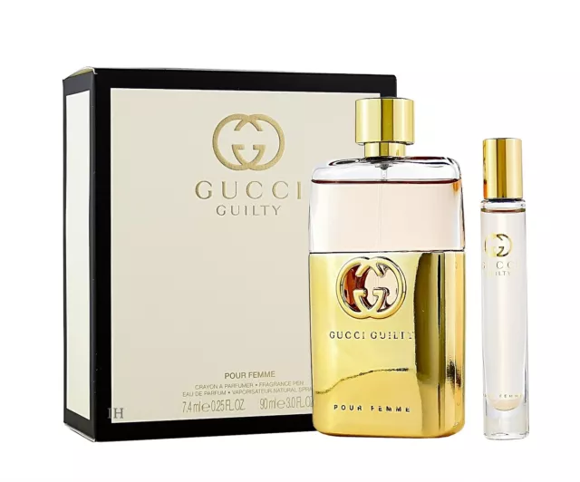 Gucci Guilty pour Femme 90ml EDP & 7,4 ml Eau de Parfum Neu & Originalverpackt