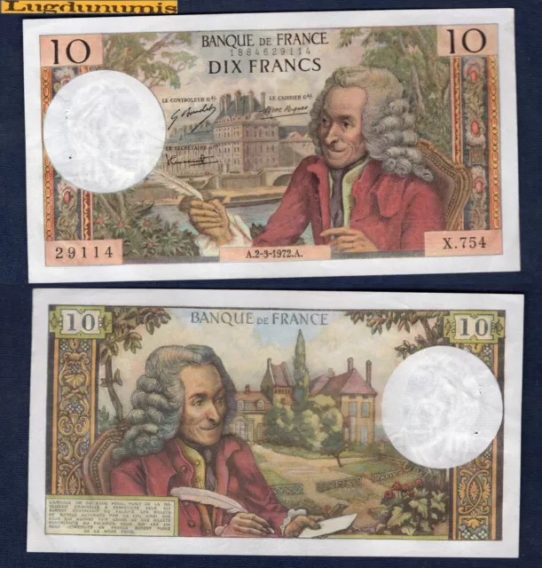 10 Francs Voltaire 2/3/1972 X.754 29114 SUP - Type 1963 -