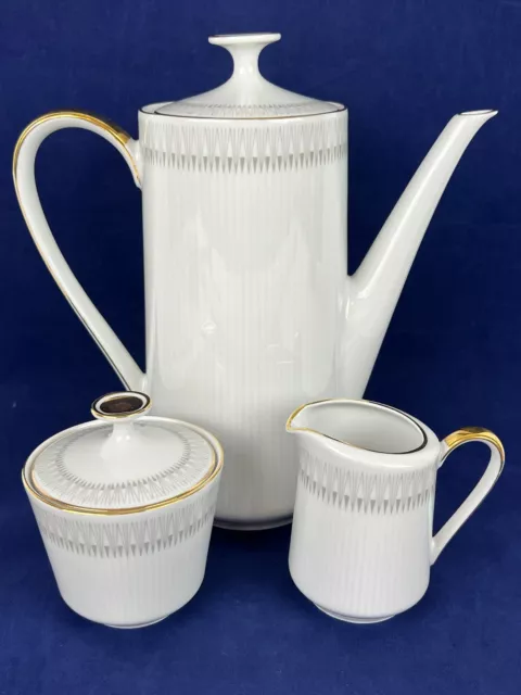 Vintage Winterling Bavaria Coffee Tea Pot Sugar Bowl Creamer Set Mid Century Mod