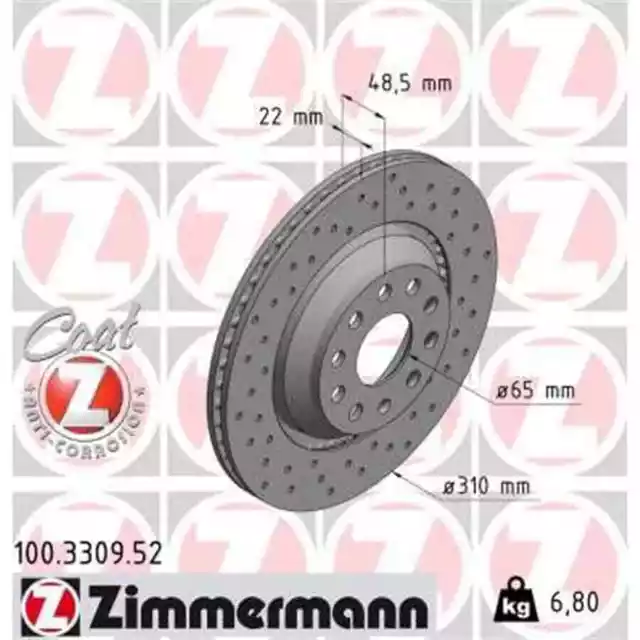 2x ZIMMERMANN - Sport Z Bremsscheibe - 100.3309.52