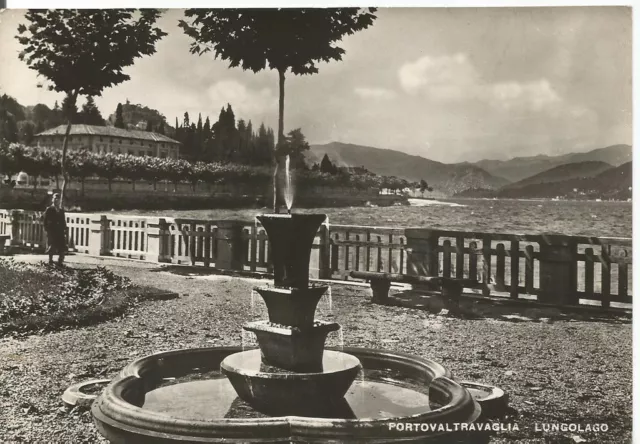 160836 VARESE PORTO VALTRAVAGLIA - LAGO MAGGIORE - FONTANA Cartolina FOTOGRAFICA