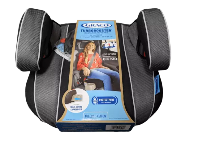 Graco TurboBooster Backless Booster Car Seat Miller's Fashion 40lbs - 100lbs