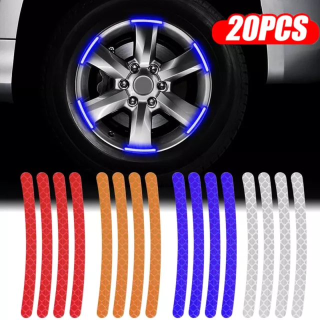 20× Car Wheel Hub Sticker High Reflective Stripe Tape for Motorcycle Bicycle USA