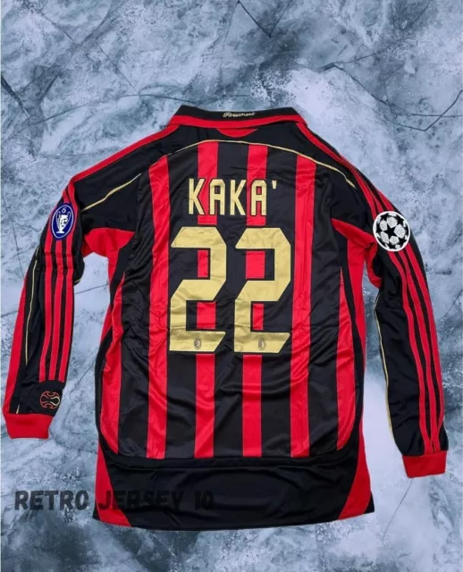 AC Milan 2006/07 Kaka #22 jersey Away Long Sleeve Soccer Jersey Mens Medium