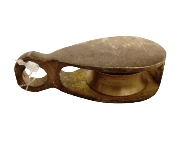 VINTAGE Marine BRASS PULLEY - Marine Hardware - FROM SHIP SALVAGE (1807)