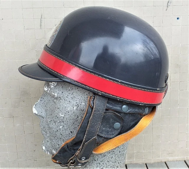 CASCO DA POSTINO motociclista PT Poste Italiane anni '60/70