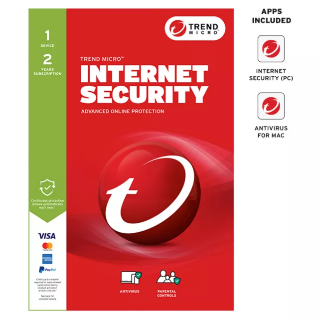 Trend Micro Internet Security 1 Device 2 Year 9337694083578