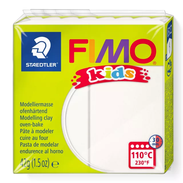 Fimo Kids Modelling Clay, White, 42 g