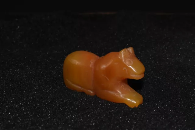 Ancient Old Indo Greek Bactrian Carnelian Stone Bead in form of a Lion 2