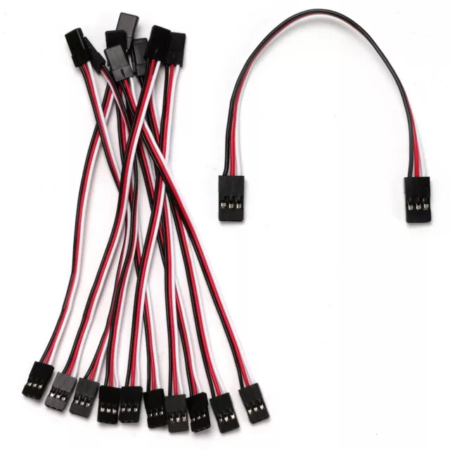 10 Pcs Servo Extension Cord Wire150mm Cable 3 Pin Male to Male for Futaba JR