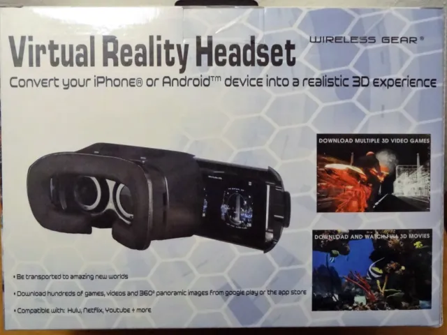 Virtual Reality Headset By Wireless Gear (New In Box)
