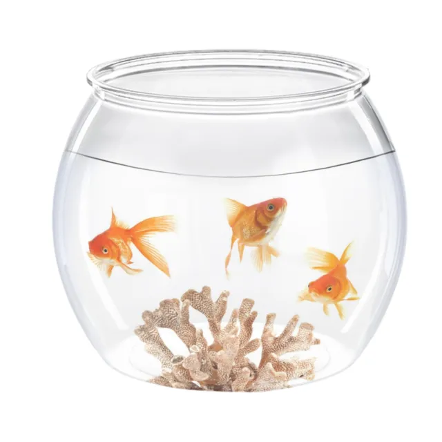 Fish Tank Bowl Small Clear Round Fish Bowl For Tabletop Mini Aquarium For Home