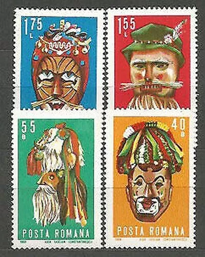 Rumänien - Post 1969 Yvert 2509/12 MNH Masken