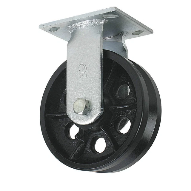 GRAINGER APPROVED 1NWC5 V-Groove Track-Wheel Plate Caster,Rigid
