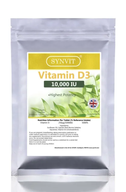 Vitamin Vit D3 10000iu SYNVIT 1000 cápsulas blandas vitamina D vit d 3