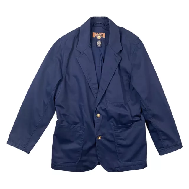 Duluth Trading Field Jacket Mens Medium Blue Blazer Barn Coat 2 Button Lined