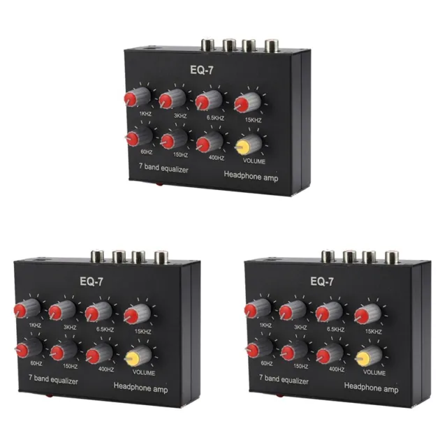 3X EQ-7 Car Audio Amplificador de Auriculares Ecualizador EQ de 7 Bandas Ec9643