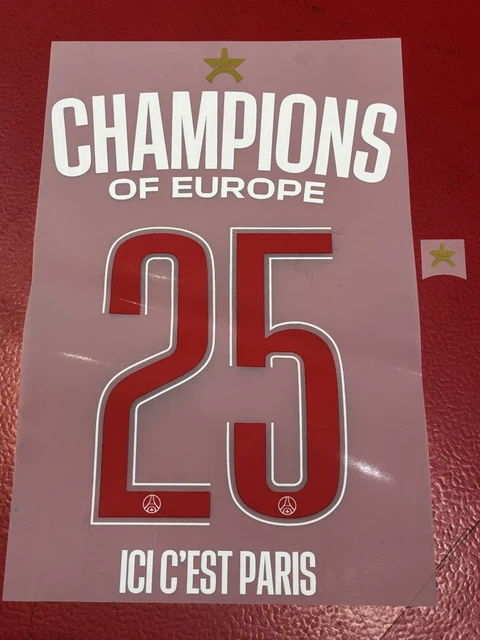 FLOCAGE OFFICIEL - Étoile Blason PSG Champions d'Europe (Adulte) EUR 9,99 - FR