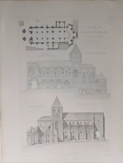 Architecture Eglise De St Aignan - Monuments Historiques Ca. 1900