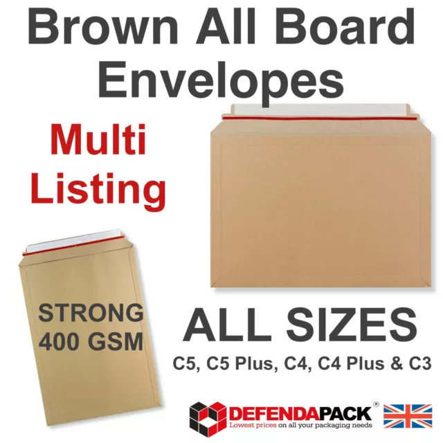Capacity Book Mailers Brown STRONG CardBoard Postal PiP Envelopes Peel & Seal